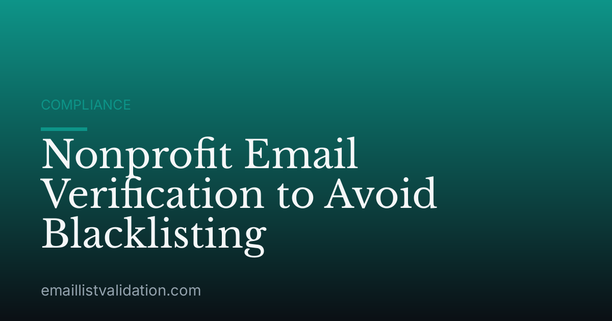 Nonprofit Email Verification to Avoid Blacklisting
