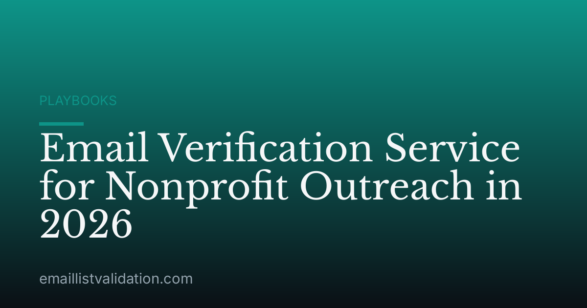 Email Verification Service for Nonprofit Outreach in 2026