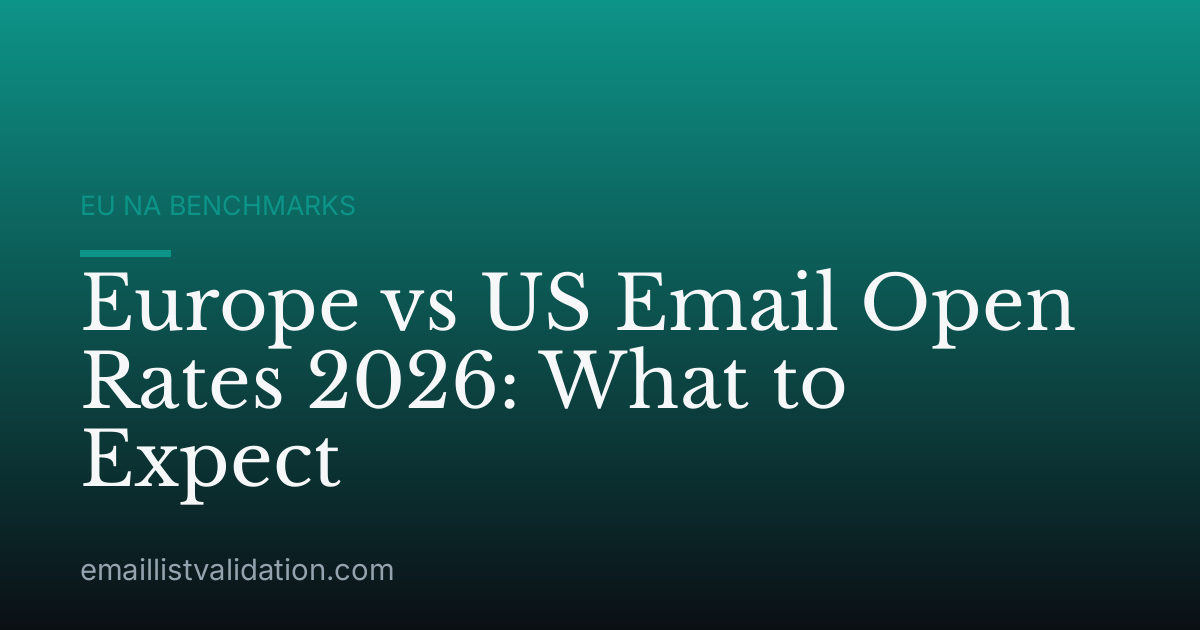 Europe vs US Email Open Rates 2026: What to Expect