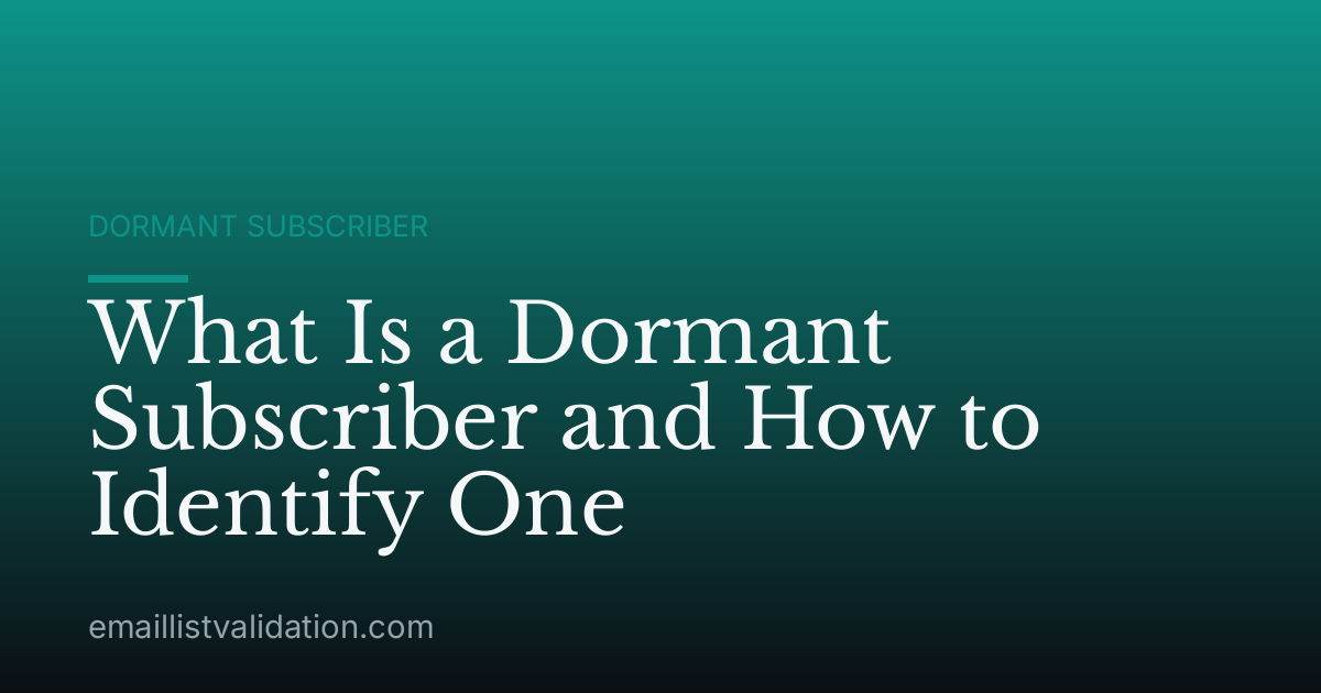 What Is a Dormant Subscriber and How to Identify One