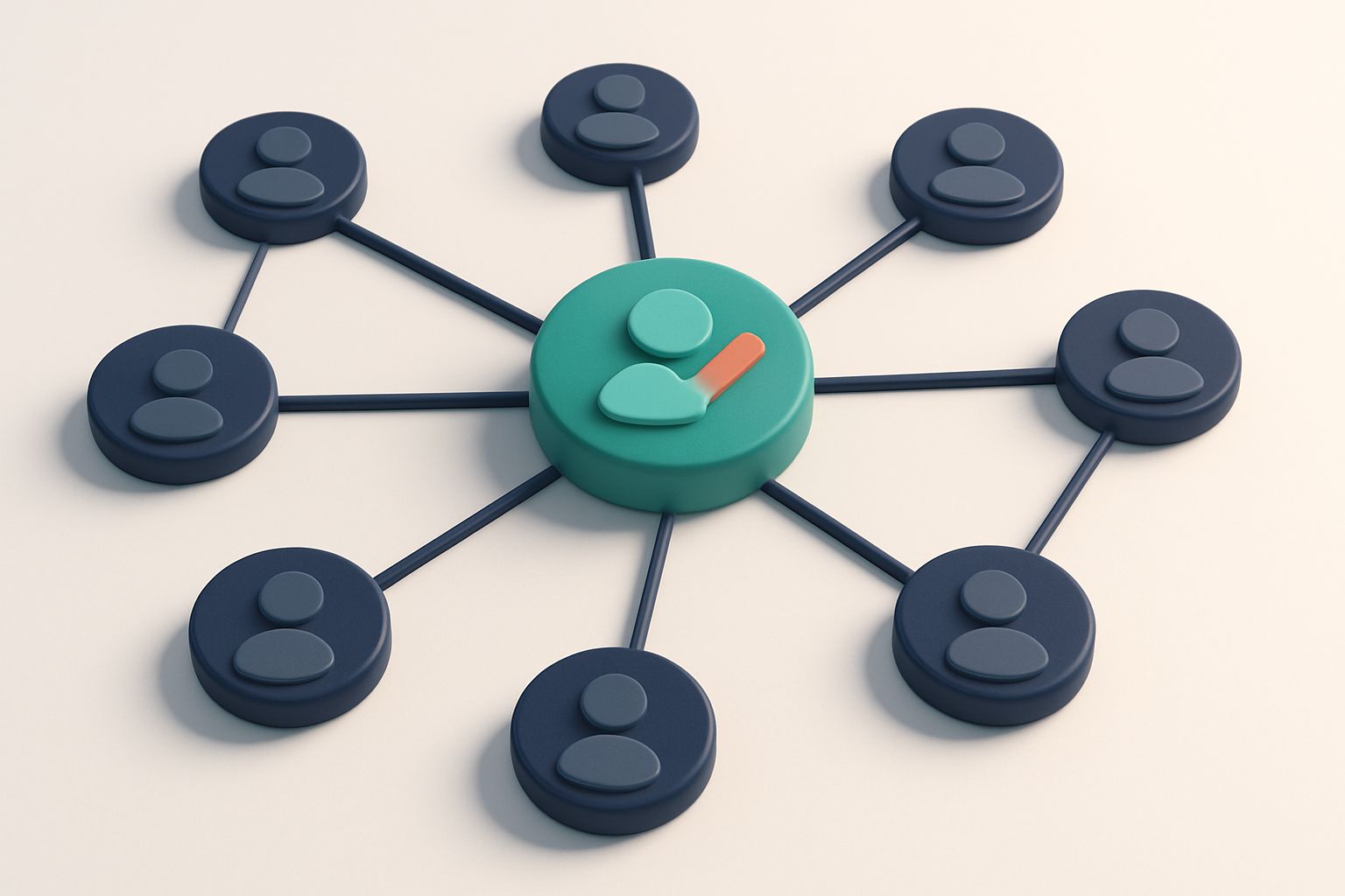 a network of small circular nodes connected by lines, representing verified contacts in an academic database