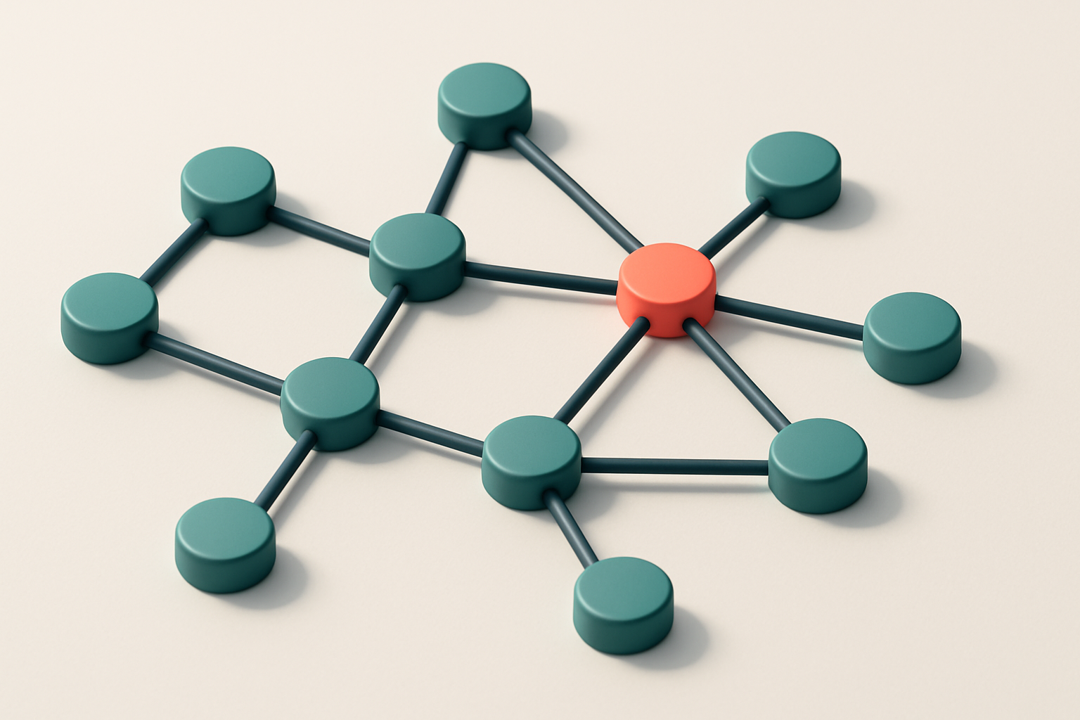 a network of small circular nodes connected by lines