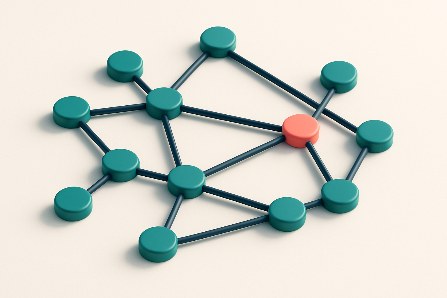 a network of small circular nodes connected by lines