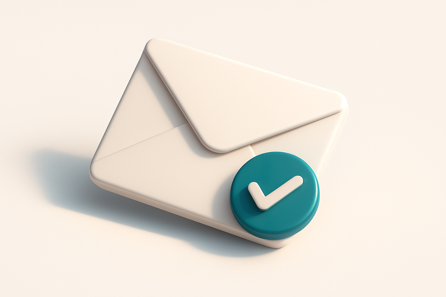 a single envelope with a green checkmark