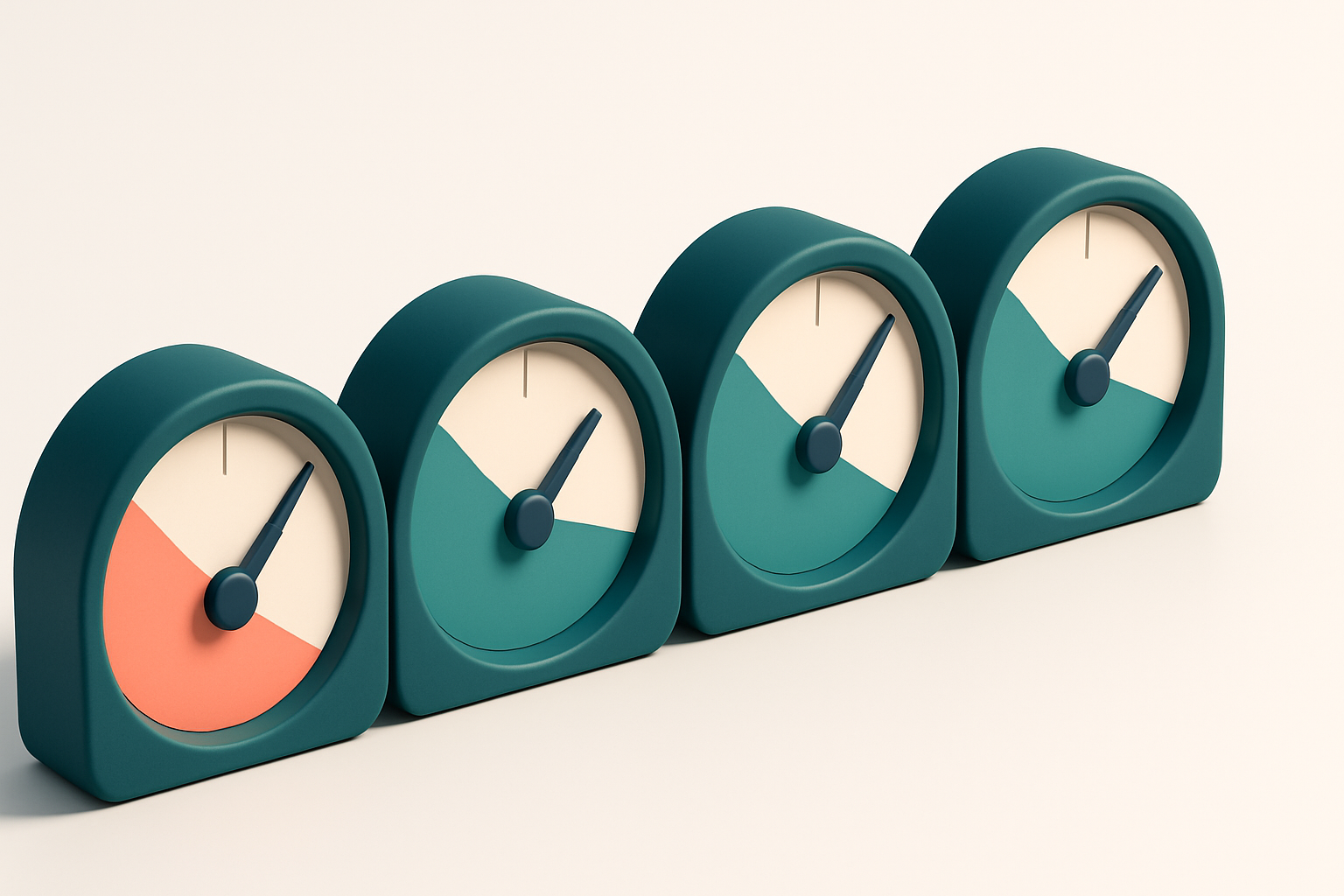a row of four gauges showing bounce rate, spam score, deliverability, and engagement