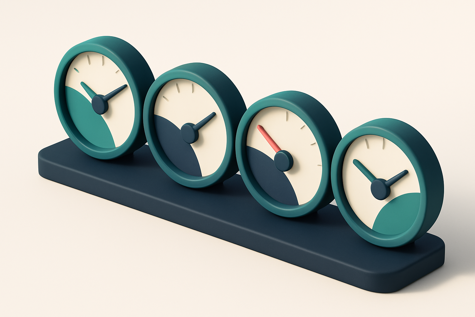 a row of four gauge dials showing varying levels of bounce rate and deliverability