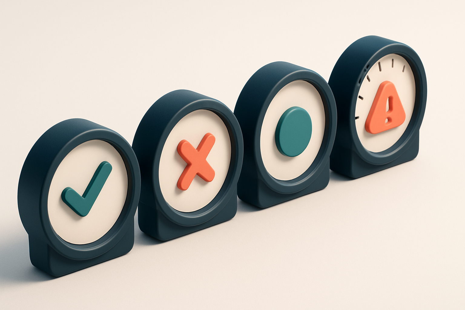 a row of four gauges showing different verification statuses: valid, invalid, catch-all, risky