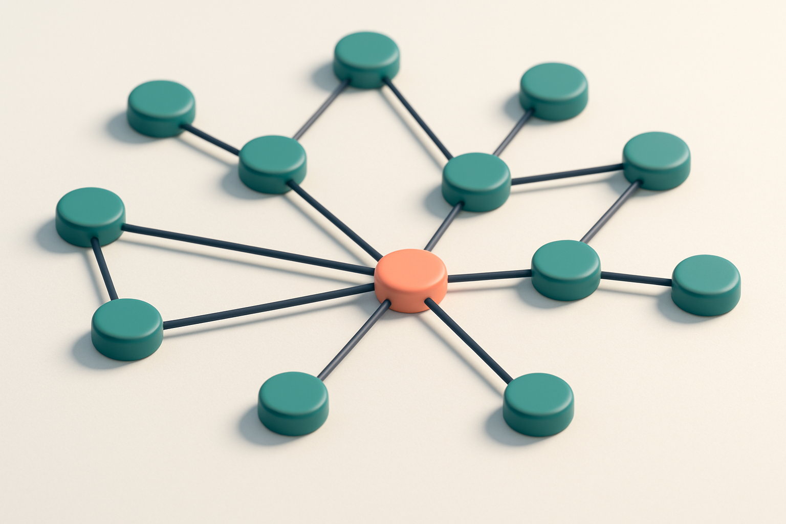 a network of small circular nodes connected by lines