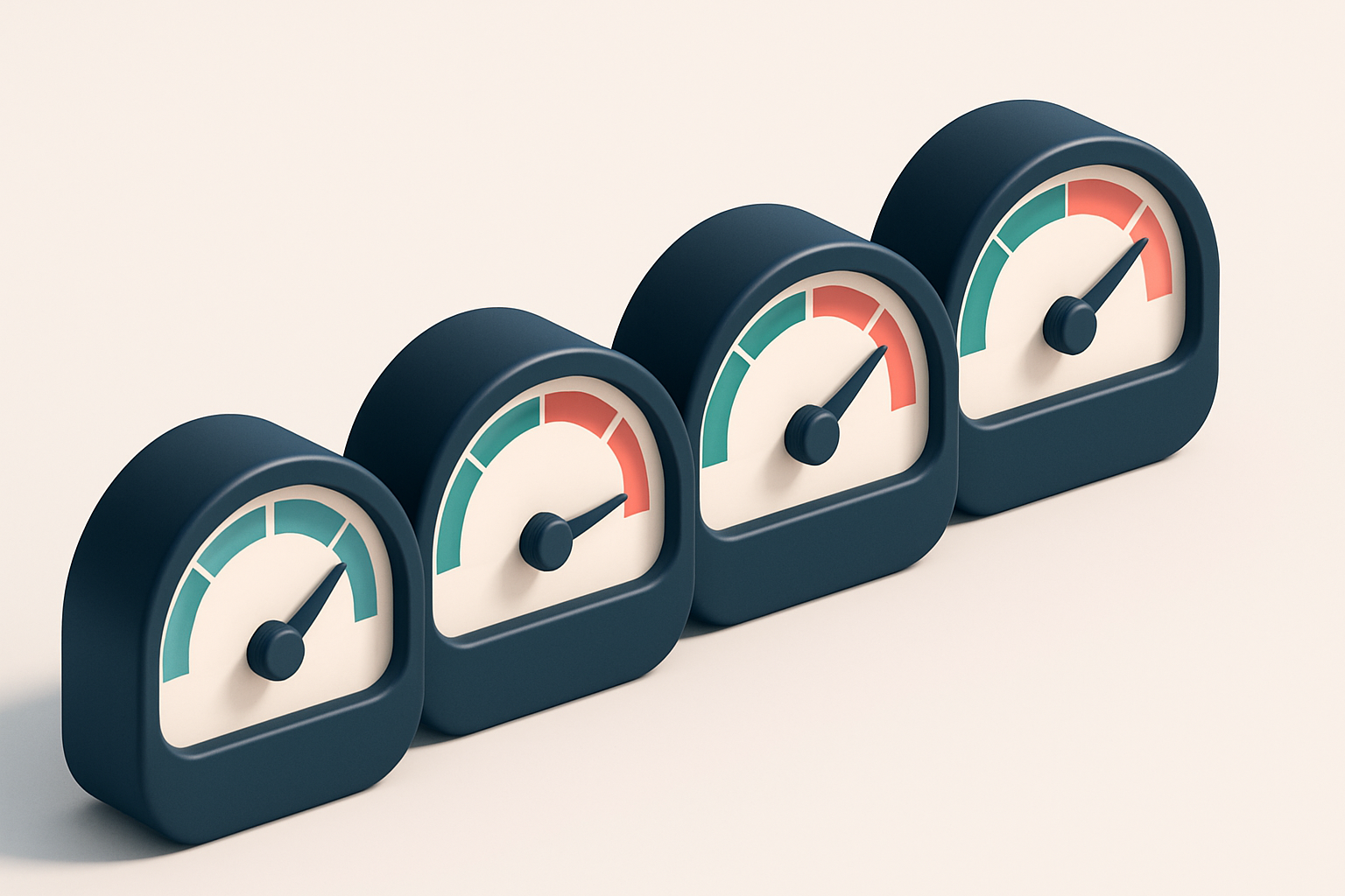 A row of four gauges, each labeled with a different verification metric: Syntax, Domain, Mailbox, Risk
