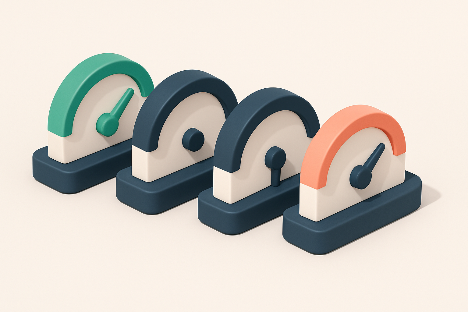 a row of four gauges with labels indicating 'valid', 'invalid', 'catch-all', 'risky'