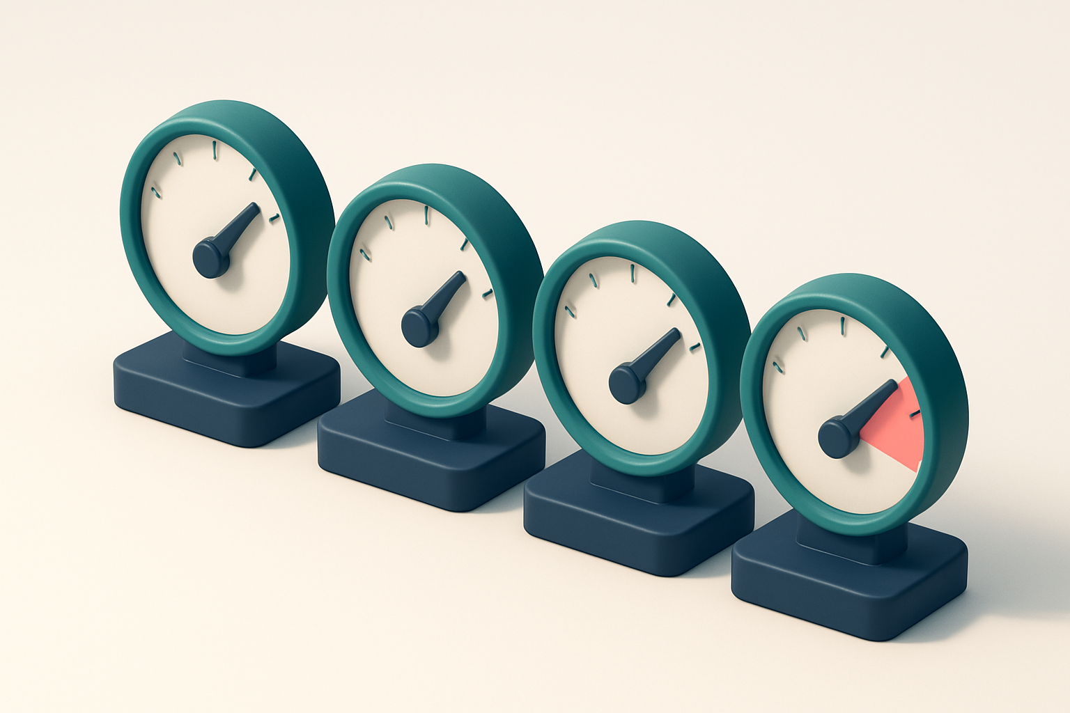 a row of four gauges with labels: Valid, Invalid, Catch-all, Risky