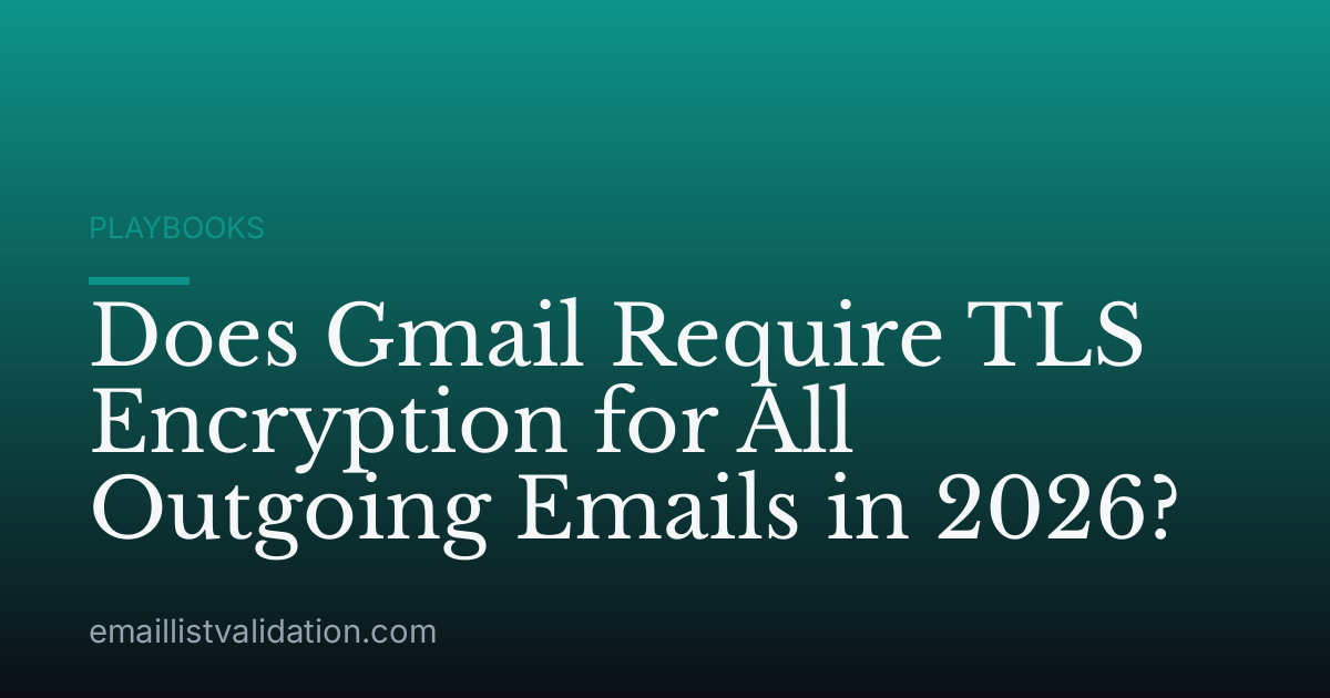 Does Gmail Require TLS Encryption for All Outgoing Emails in 2026?