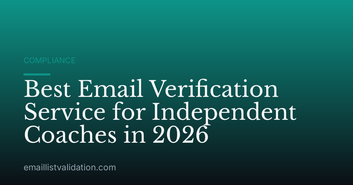 Best Email Verification Service for Independent Coaches in 2026