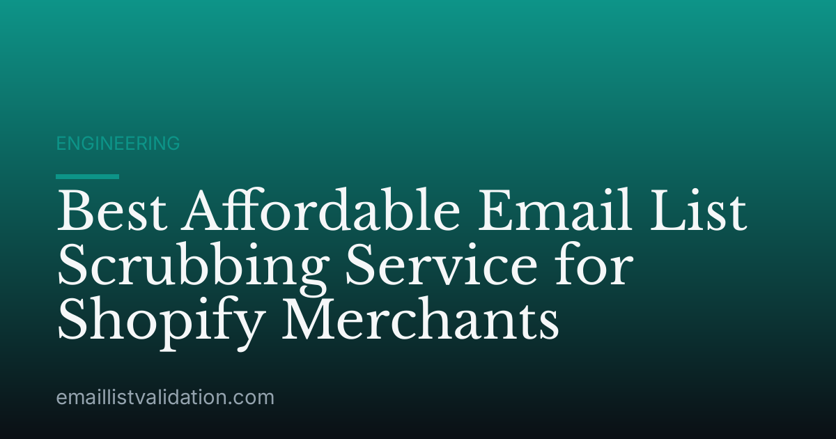 Best Affordable Email List Scrubbing Service for Shopify Merchants