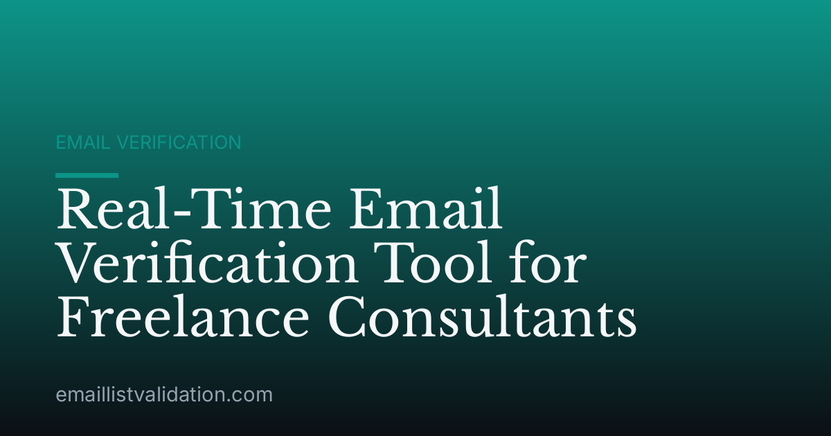 Real-Time Email Verification Tool for Freelance Consultants