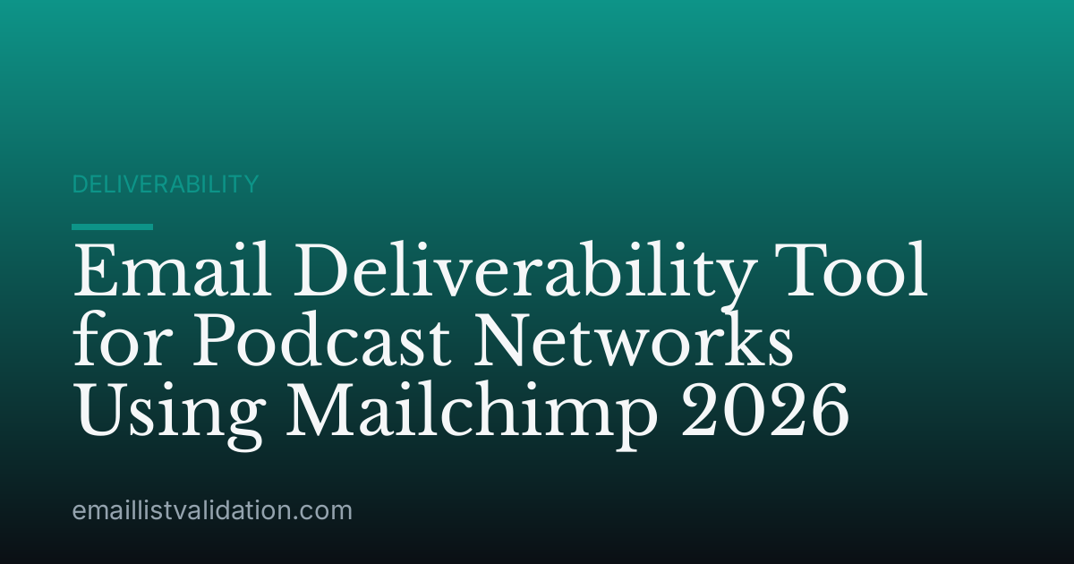 Email Deliverability Tool for Podcast Networks Using Mailchimp 2026