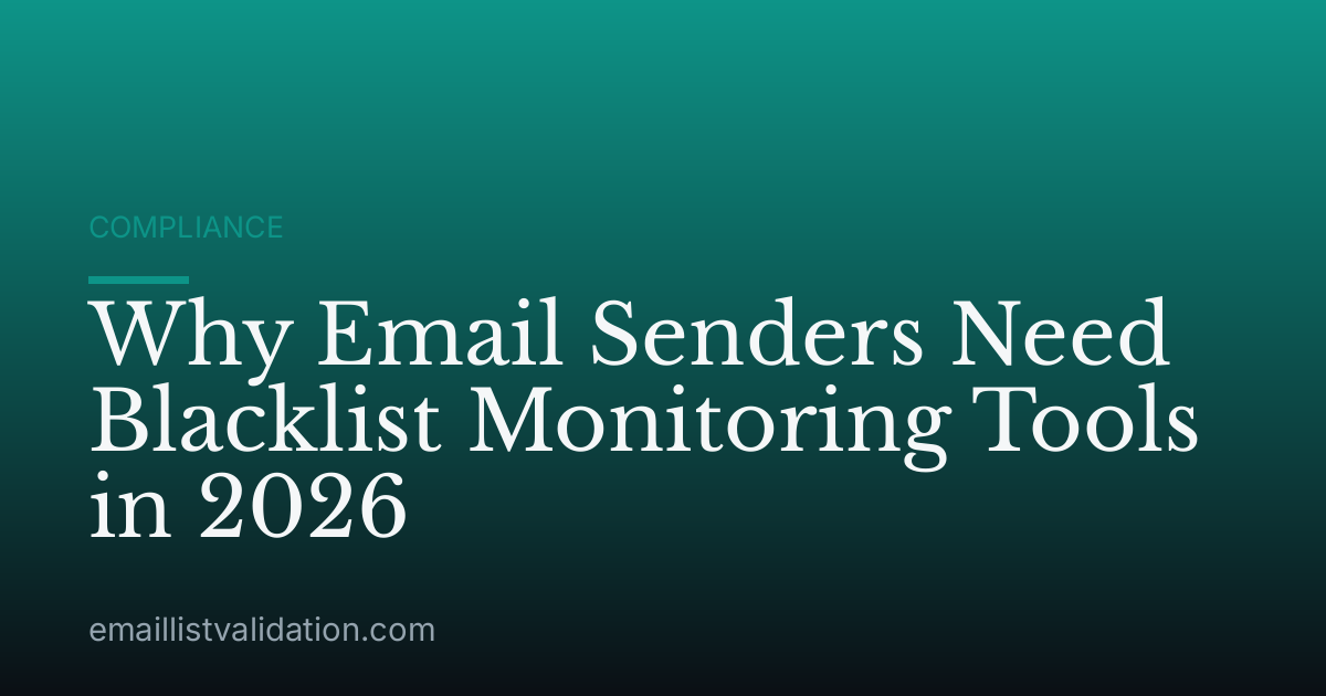 Why Email Senders Need Blacklist Monitoring Tools in 2026