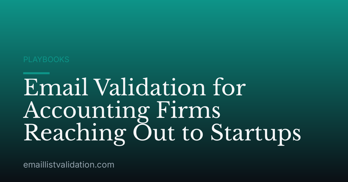 Email Validation for Accounting Firms Reaching Out to Startups