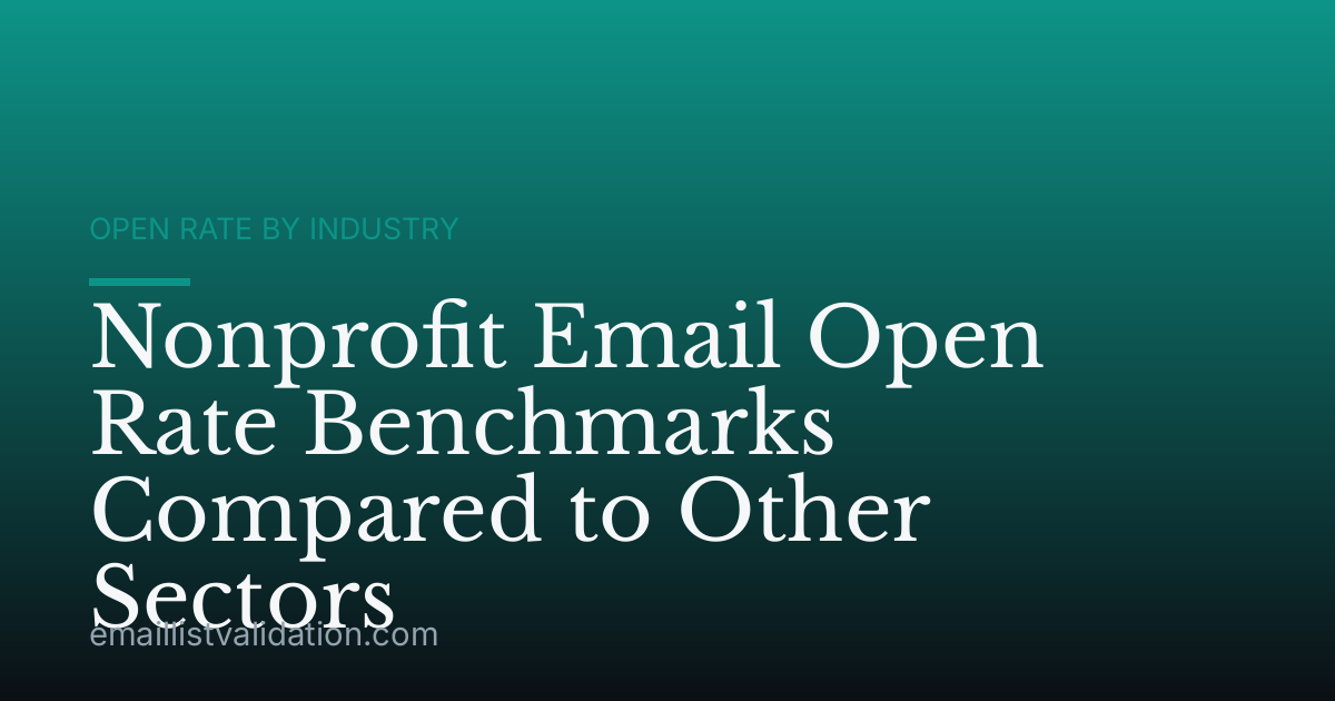 Nonprofit Email Open Rate Benchmarks Compared to Other Sectors