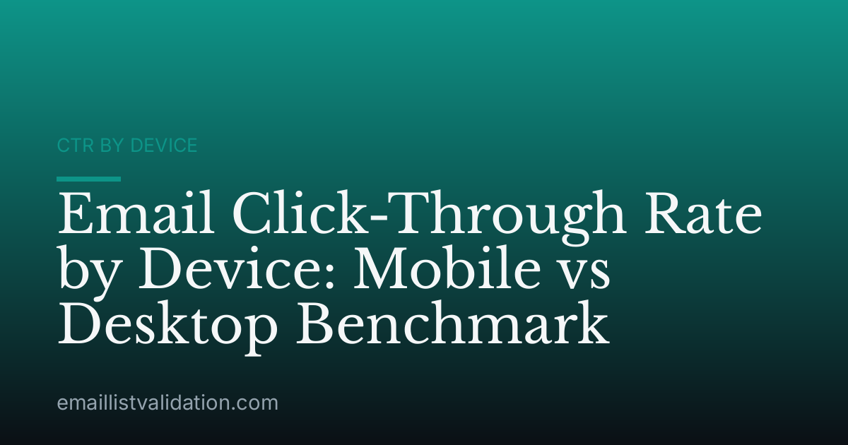 Email Click-Through Rate by Device: Mobile vs Desktop Benchmark