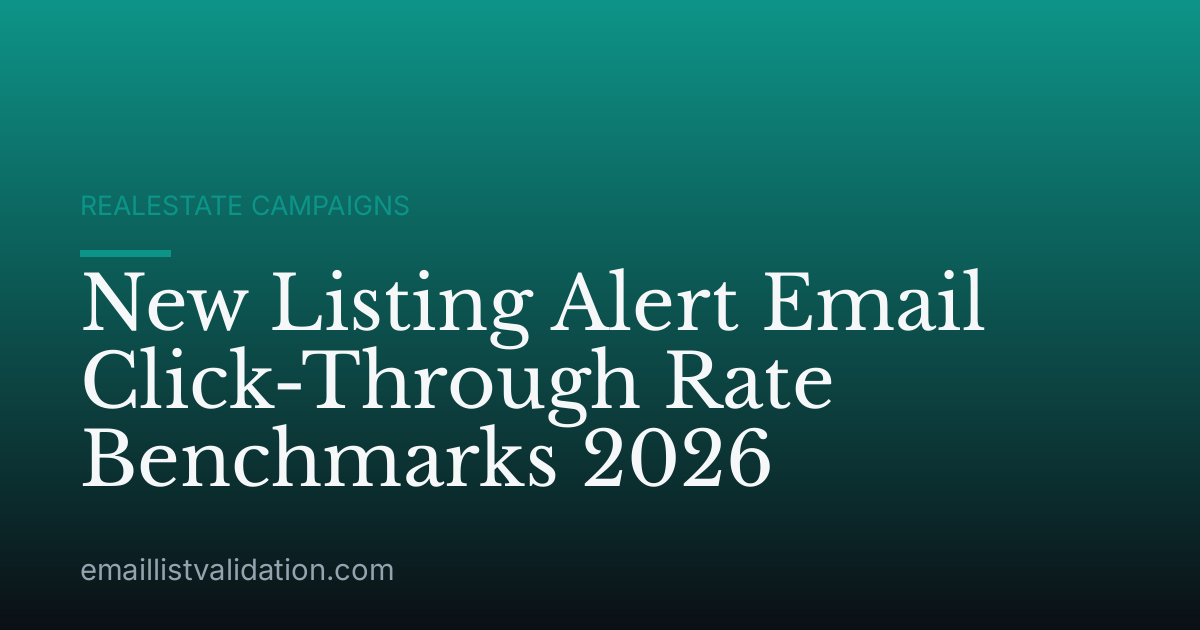 New Listing Alert Email Click-Through Rate Benchmarks 2026