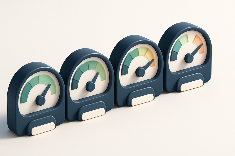 A row of four gauges with labels: Valid, Invalid, Catch-All, Risky