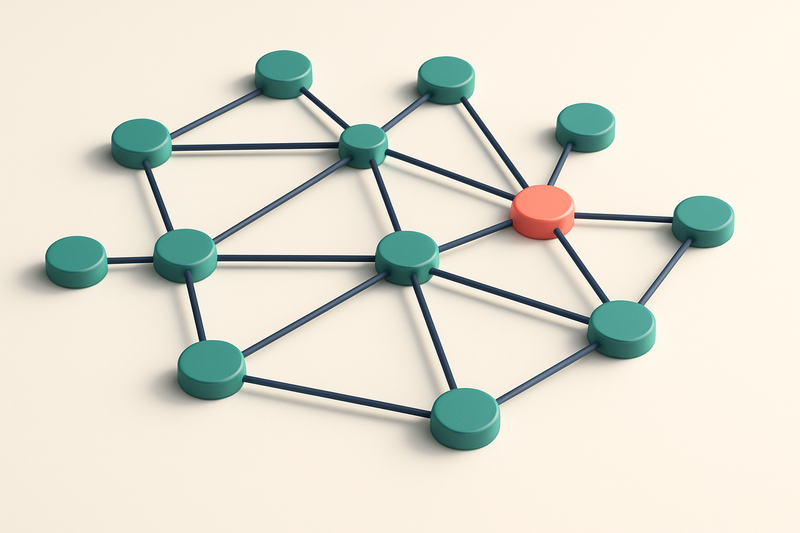 Hero: a network of small circular nodes connected by lines