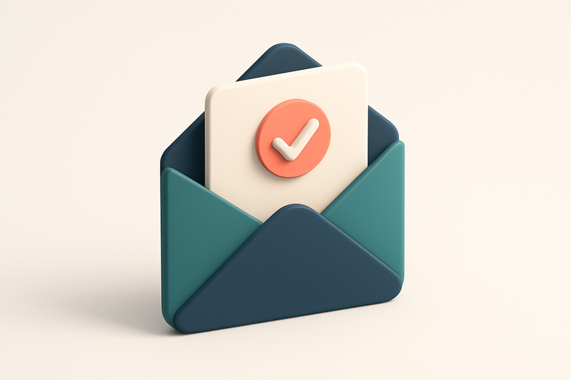 A single envelope with a checkmark inside