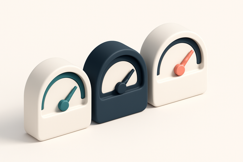 a row of three gauges labeled 'Valid', 'Risky', and 'Invalid' with colored indicators