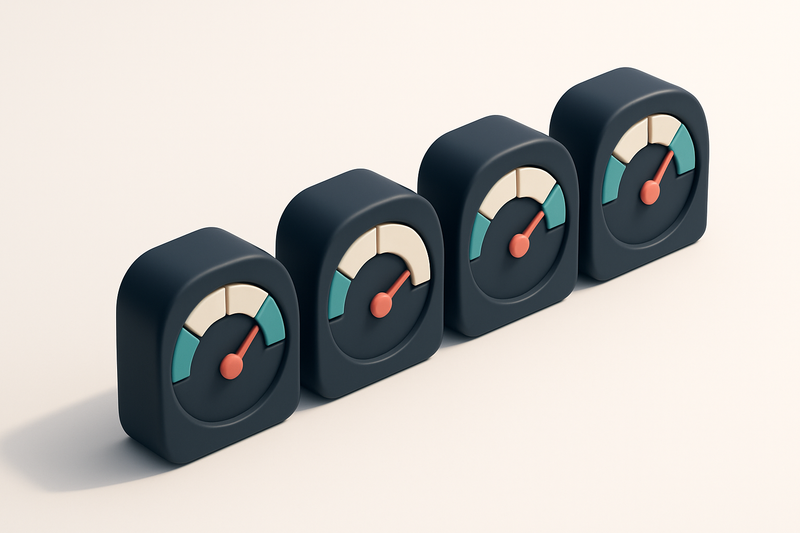 a row of four gauges labeled 'Validation Accuracy, Bounce Rate, Inbox Placement, Deliverability'