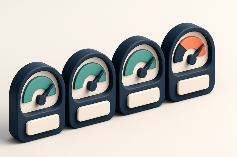 a row of four gauges with labels: Valid, Invalid, Catch-All, Risky