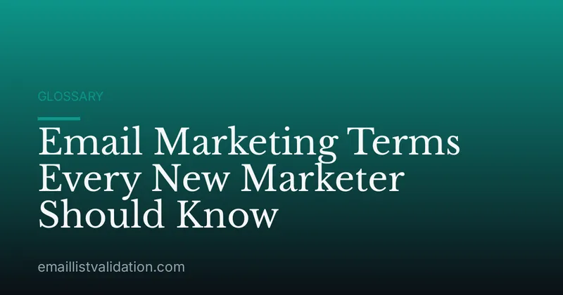 Email Marketing Terms Every New Marketer Should Know