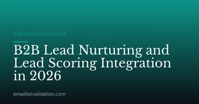 B2B Lead Nurturing and Lead Scoring Integration in 2026