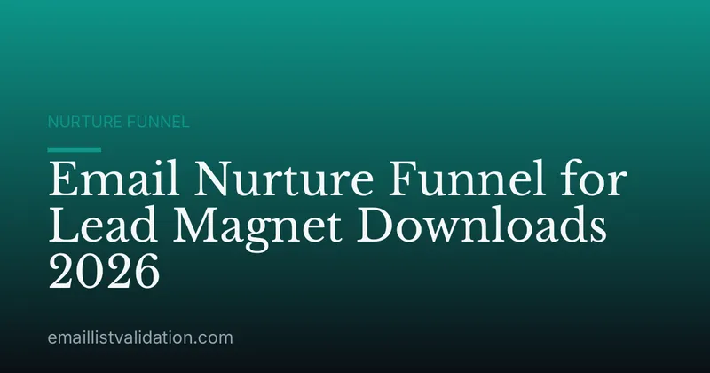 Email Nurture Funnel for Lead Magnet Downloads 2026