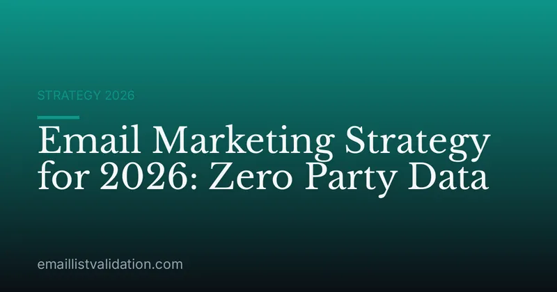 Email Marketing Strategy for 2026: Zero Party Data