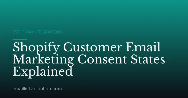 Shopify Customer Email Marketing Consent States Explained