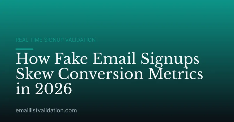 How Fake Email Signups Skew Conversion Metrics in 2026