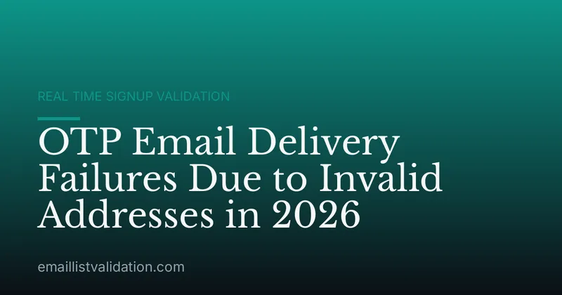 OTP Email Delivery Failures Due to Invalid Addresses in 2026