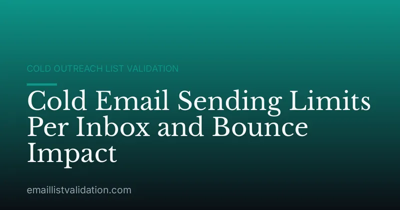 Cold Email Sending Limits Per Inbox and Bounce Impact