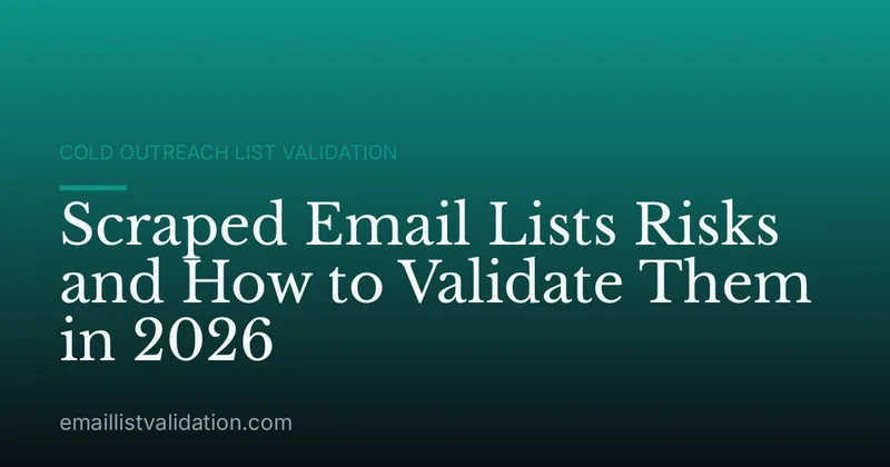 Scraped Email Lists Risks and How to Validate Them in 2026