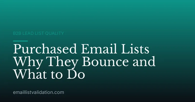 Purchased Email Lists Why They Bounce and What to Do