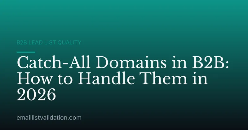 Catch-All Domains in B2B: How to Handle Them in 2026