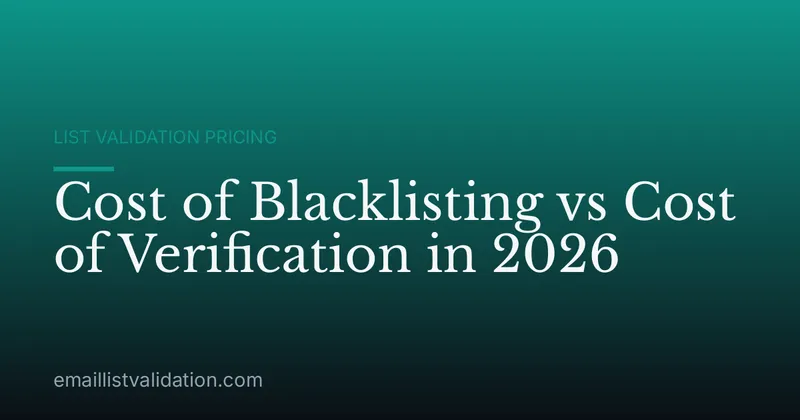 Cost of Blacklisting vs Cost of Verification in 2026