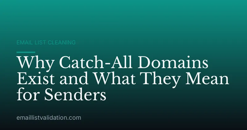 Why Catch-All Domains Exist and What They Mean for Senders