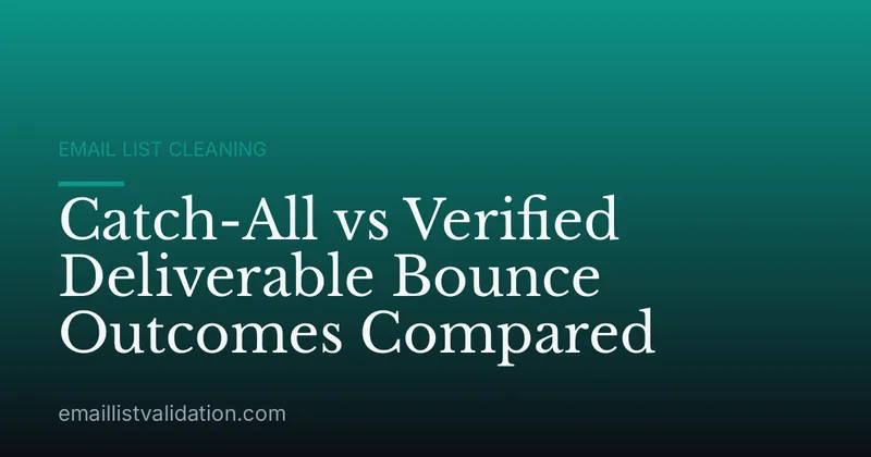Catch-All vs Verified Deliverable Bounce Outcomes Compared