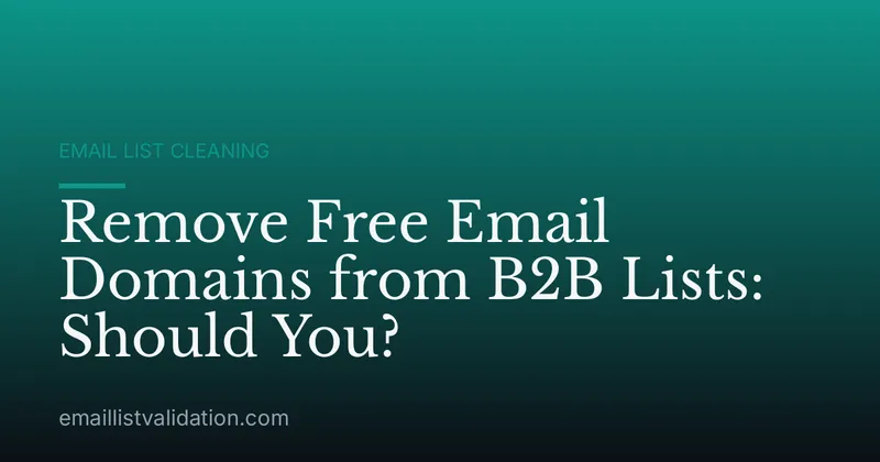 Remove Free Email Domains from B2B Lists: Should You?