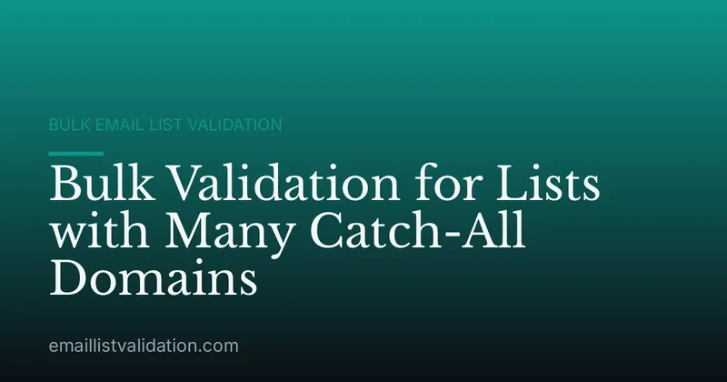 Bulk Validation for Lists with Many Catch-All Domains