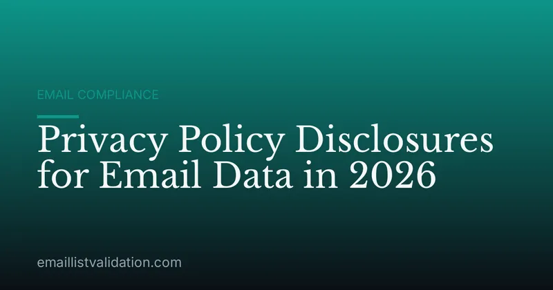 Privacy Policy Disclosures for Email Data in 2026