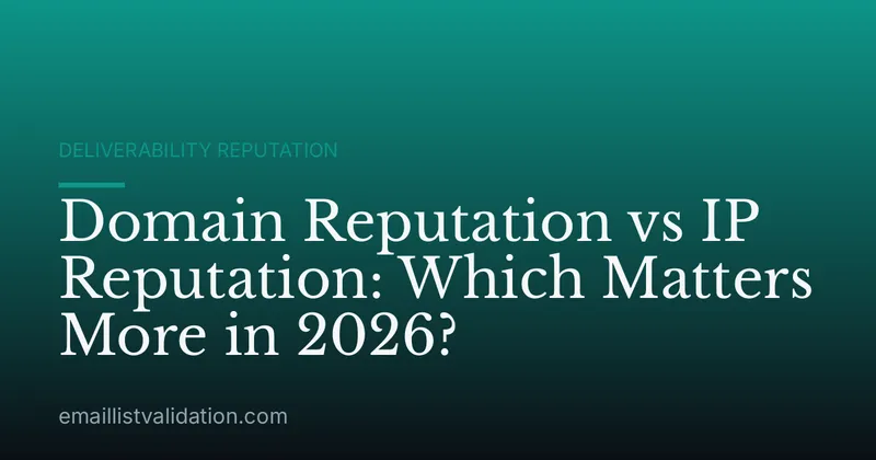 Domain Reputation vs IP Reputation: Which Matters More in 2026?