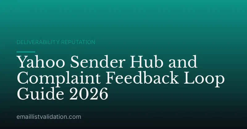 Yahoo Sender Hub and Complaint Feedback Loop Guide 2026